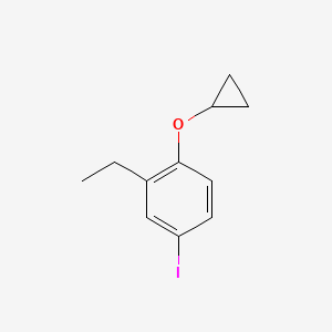 molecular formula C11H13IO B14822214 1-Cyclopropoxy-2-ethyl-4-iodobenzene 