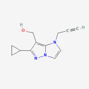 molecular formula C12H13N3O B1482225 (6-cyclopropyl-1-(prop-2-yn-1-yl)-1H-imidazo[1,2-b]pyrazol-7-yl)methanol CAS No. 2098013-67-1