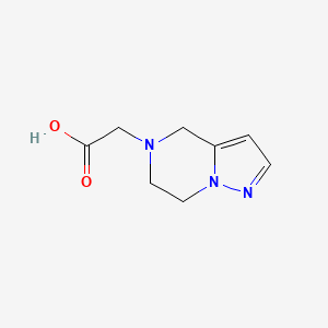 molecular formula C8H11N3O2 B1482227 2-(6,7-dihydropyrazolo[1,5-a]pyrazin-5(4H)-yl)acetic acid CAS No. 2091118-69-1