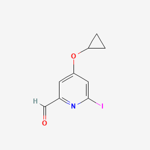 molecular formula C9H8INO2 B14822277 4-Cyclopropoxy-6-iodopicolinaldehyde 