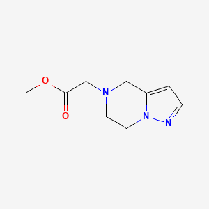 molecular formula C9H13N3O2 B1482228 methyl 2-(6,7-dihydropyrazolo[1,5-a]pyrazin-5(4H)-yl)acetate CAS No. 2098141-92-3