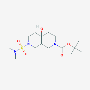 molecular formula C15H29N3O5S B1482229 tert-Butyl 7-[(dimethylamino)sulfonyl]-4a-hydroxyoctahydro-2,7-naphthyridine-2(1H)-carboxylate CAS No. 2096985-61-2