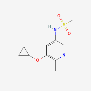 molecular formula C10H14N2O3S B14822291 N-(5-Cyclopropoxy-6-methylpyridin-3-YL)methanesulfonamide 