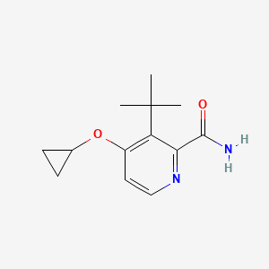 molecular formula C13H18N2O2 B14822311 3-Tert-butyl-4-cyclopropoxypicolinamide 