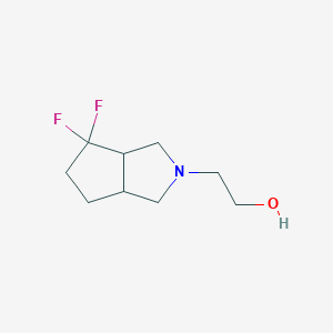 molecular formula C9H15F2NO B1482233 2-(4,4-difluorohexahydrocyclopenta[c]pyrrol-2(1H)-yl)ethan-1-ol CAS No. 1871895-72-5