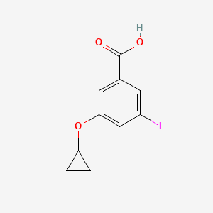 molecular formula C10H9IO3 B14822354 3-Cyclopropoxy-5-iodobenzoic acid 