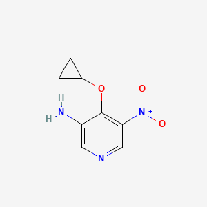 molecular formula C8H9N3O3 B14822362 4-Cyclopropoxy-5-nitropyridin-3-amine 