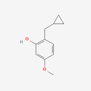 molecular formula C11H14O2 B14822426 2-(Cyclopropylmethyl)-5-methoxyphenol 