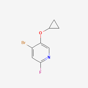 molecular formula C8H7BrFNO B14822447 4-Bromo-5-cyclopropoxy-2-fluoropyridine 