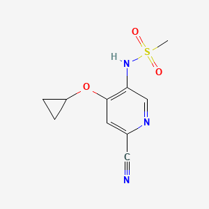 molecular formula C10H11N3O3S B14822455 N-(6-Cyano-4-cyclopropoxypyridin-3-YL)methanesulfonamide 