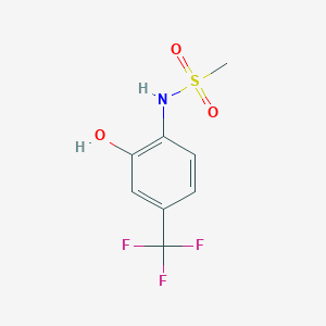 molecular formula C8H8F3NO3S B14822474 N-(2-Hydroxy-4-(trifluoromethyl)phenyl)methanesulfonamide 
