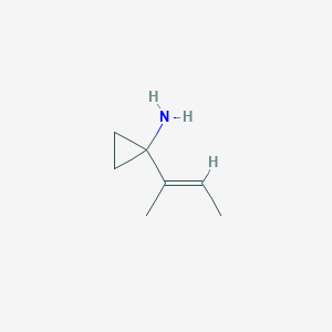 molecular formula C7H13N B14822495 (E)-1-(But-2-EN-2-YL)cyclopropanamine 