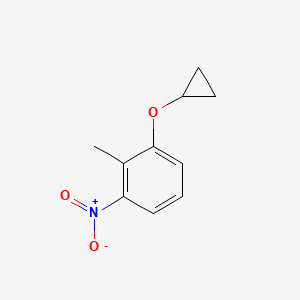 molecular formula C10H11NO3 B14822524 1-Cyclopropoxy-2-methyl-3-nitrobenzene 