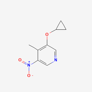 molecular formula C9H10N2O3 B14822574 3-Cyclopropoxy-4-methyl-5-nitropyridine 