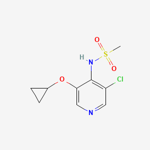 molecular formula C9H11ClN2O3S B14822603 N-(3-Chloro-5-cyclopropoxypyridin-4-YL)methanesulfonamide 