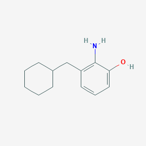 molecular formula C13H19NO B14822615 2-Amino-3-(cyclohexylmethyl)phenol 