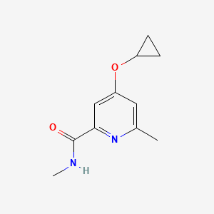 molecular formula C11H14N2O2 B14822647 4-Cyclopropoxy-N,6-dimethylpicolinamide 