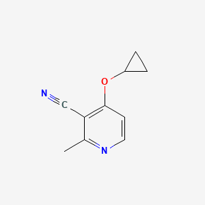 molecular formula C10H10N2O B14822660 4-Cyclopropoxy-2-methylnicotinonitrile 