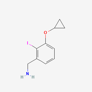 molecular formula C10H12INO B14822710 (3-Cyclopropoxy-2-iodophenyl)methanamine 