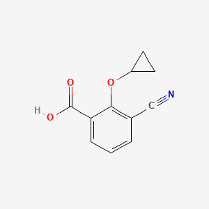 molecular formula C11H9NO3 B14822712 3-Cyano-2-cyclopropoxybenzoic acid 