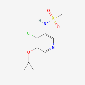 molecular formula C9H11ClN2O3S B14822715 N-(4-Chloro-5-cyclopropoxypyridin-3-YL)methanesulfonamide 