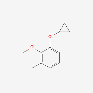 molecular formula C11H14O2 B14822796 1-Cyclopropoxy-2-methoxy-3-methylbenzene 
