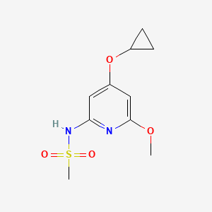 molecular formula C10H14N2O4S B14822855 N-(4-Cyclopropoxy-6-methoxypyridin-2-YL)methanesulfonamide 