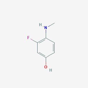 molecular formula C7H8FNO B14822869 3-Fluoro-4-(methylamino)phenol 