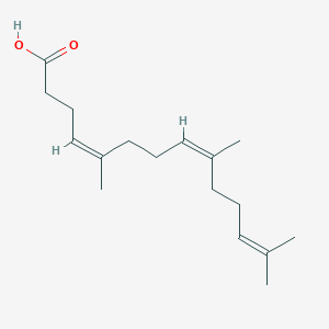 molecular formula C17H28O2 B148229 (4Z,8Z)-5,9,13-trimethyltetradeca-4,8,12-trienoic acid CAS No. 23224-49-9
