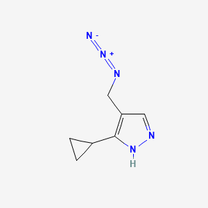 molecular formula C7H9N5 B1482291 4-(azidomethyl)-3-cyclopropyl-1H-pyrazole CAS No. 2098018-60-9