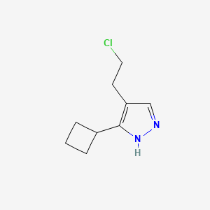 B1482293 4-(2-chloroethyl)-5-cyclobutyl-1H-pyrazole CAS No. 2090836-51-2