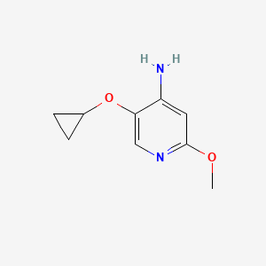 molecular formula C9H12N2O2 B14822995 5-Cyclopropoxy-2-methoxypyridin-4-amine 