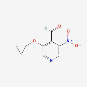 molecular formula C9H8N2O4 B14823017 3-Cyclopropoxy-5-nitroisonicotinaldehyde 