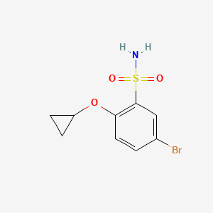 molecular formula C9H10BrNO3S B14823048 5-Bromo-2-cyclopropoxybenzenesulfonamide 