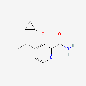 molecular formula C11H14N2O2 B14823056 3-Cyclopropoxy-4-ethylpicolinamide 