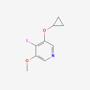 molecular formula C9H10INO2 B14823070 3-Cyclopropoxy-4-iodo-5-methoxypyridine 