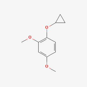 molecular formula C11H14O3 B14823079 1-Cyclopropoxy-2,4-dimethoxybenzene 