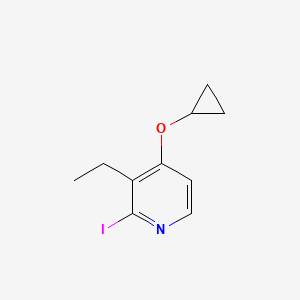 molecular formula C10H12INO B14823086 4-Cyclopropoxy-3-ethyl-2-iodopyridine 