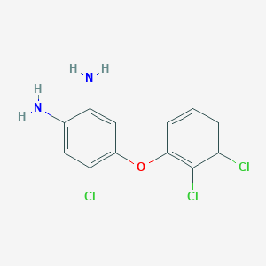 molecular formula C12H9Cl3N2O B148231 4-Chloro-5-(2,3-dichlorophenoxy)benzene-1,2-diamine CAS No. 139369-42-9