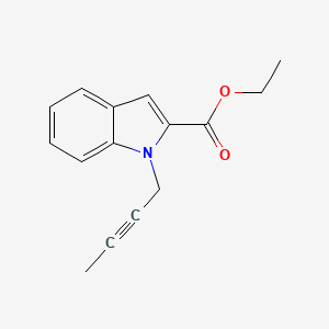 molecular formula C15H15NO2 B14823190 ethyl 1-(but-2-yn-1-yl)-1H-indole-2-carboxylate 