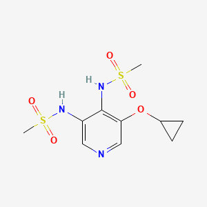 molecular formula C10H15N3O5S2 B14823226 N,N'-(5-Cyclopropoxypyridine-3,4-diyl)dimethanesulfonamide 