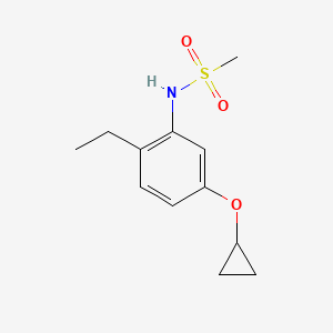 molecular formula C12H17NO3S B14823314 N-(5-Cyclopropoxy-2-ethylphenyl)methanesulfonamide 