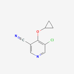 molecular formula C9H7ClN2O B14823317 5-Chloro-4-cyclopropoxynicotinonitrile 