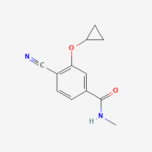 molecular formula C12H12N2O2 B14823373 4-Cyano-3-cyclopropoxy-N-methylbenzamide 