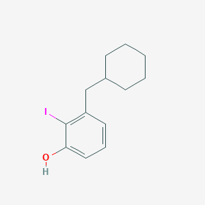 molecular formula C13H17IO B14823386 3-(Cyclohexylmethyl)-2-iodophenol 