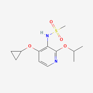 molecular formula C12H18N2O4S B14823408 N-(4-Cyclopropoxy-2-isopropoxypyridin-3-YL)methanesulfonamide 