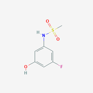 molecular formula C7H8FNO3S B14823453 N-(3-Fluoro-5-hydroxyphenyl)methanesulfonamide 