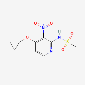 molecular formula C9H11N3O5S B14823471 N-(4-Cyclopropoxy-3-nitropyridin-2-YL)methanesulfonamide 