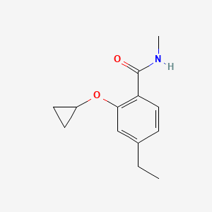 molecular formula C13H17NO2 B14823546 2-Cyclopropoxy-4-ethyl-N-methylbenzamide 
