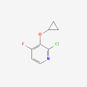 molecular formula C8H7ClFNO B14823617 2-Chloro-3-cyclopropoxy-4-fluoropyridine 